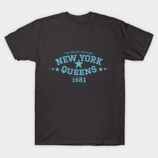 New York Queens - Queens Schriftzug - Queens college style Logo T-Shirt